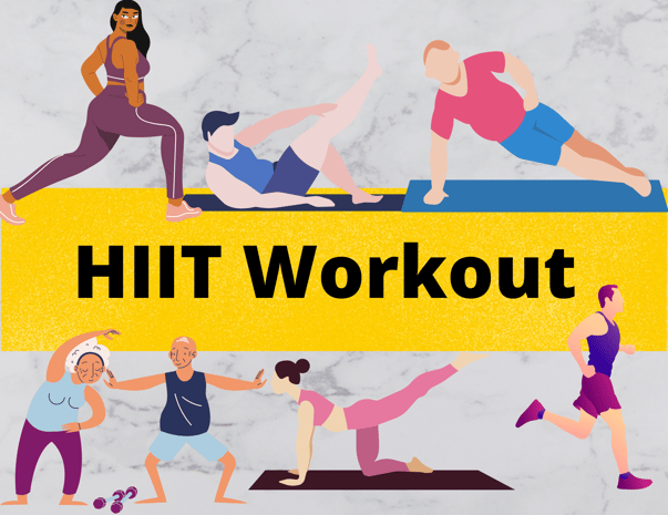 HIIT Workout with animated images