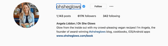 Angela Liddon writes and promotes on how to achieve vegan lifestyle on her Oh She Glows