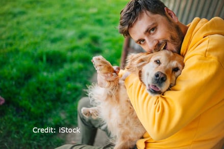 profile picture with a dog